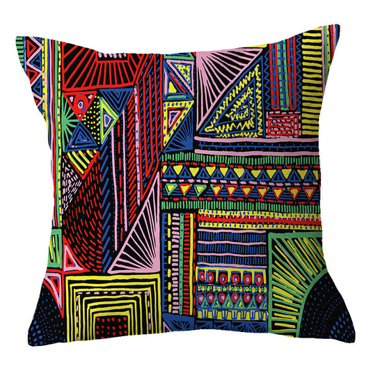 Midnight Aura Floral Mandala Cushion Cover | 45cm x 45cm